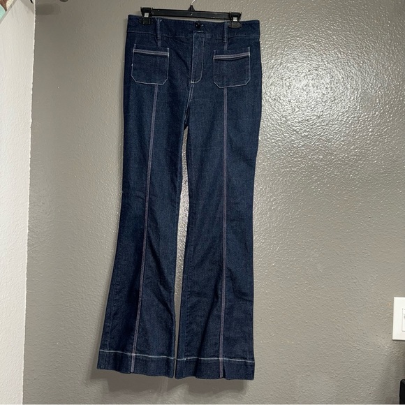 Pilcro and the Letterpress Contrast Stitch High Rise Bootcut Jeans size 28 - Picture 1 of 9